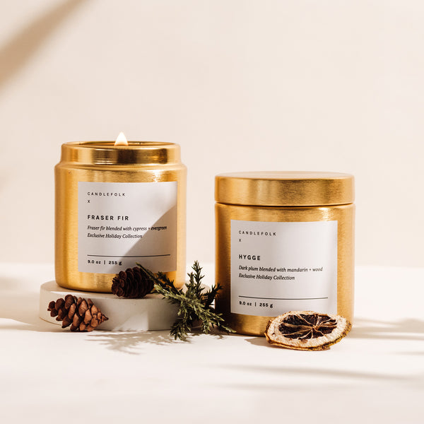 Pick Any 2 Holiday Gold Tin Candles ($64 Value)