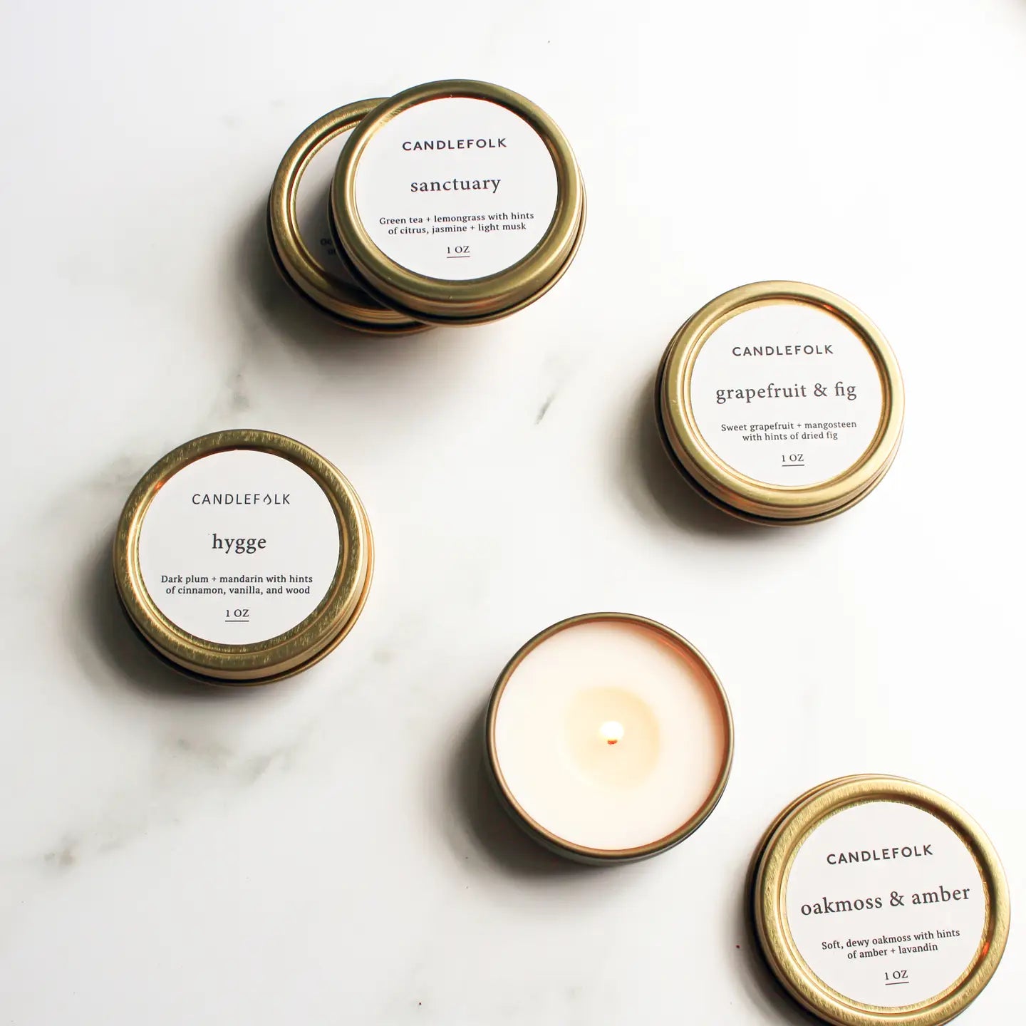 1 oz Gold Sample Candle Tin