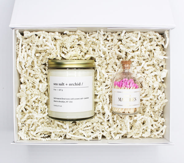 Classic Candle &amp; Matches Gift Set