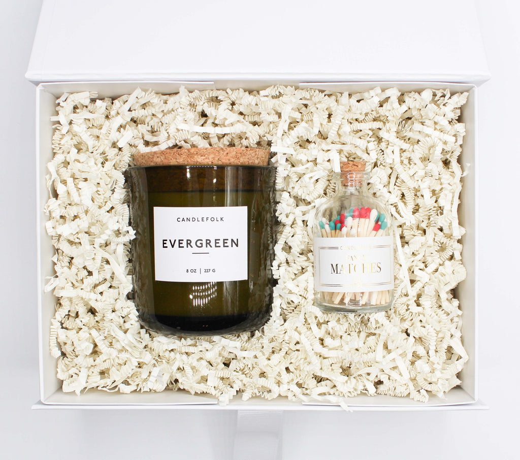 Holiday Candle & Matches Gift Set