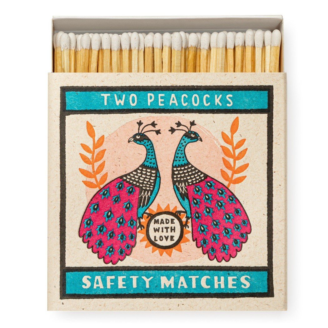 Two Peacocks - Luxury Matchbox